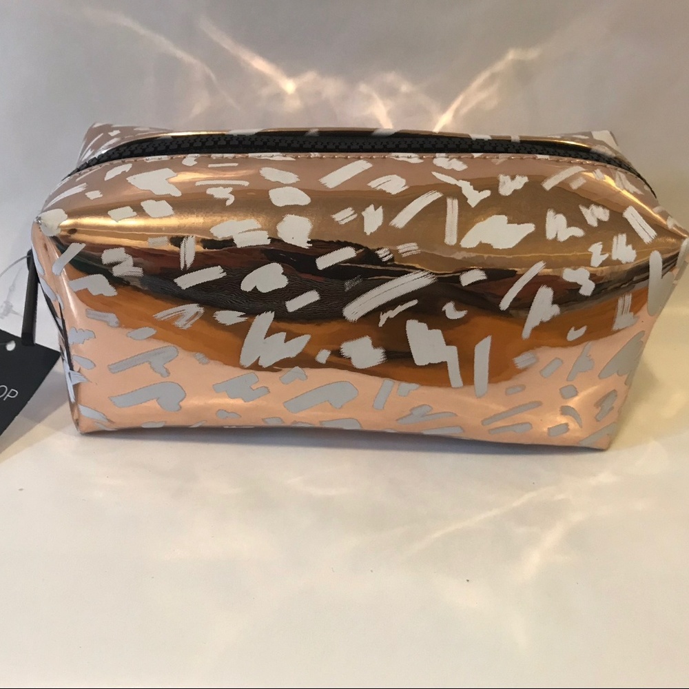 Topshop Scribble Rose Gold Makeup Bag
